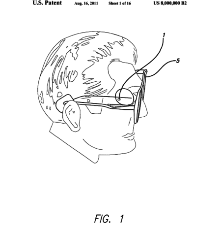 Diagram of Patent #8,000,000: artificial vision possible with a prosthetic retina